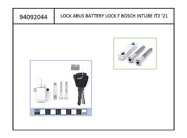 Abus låsesylinder Bosch PowerTube Oval/bred pin 
