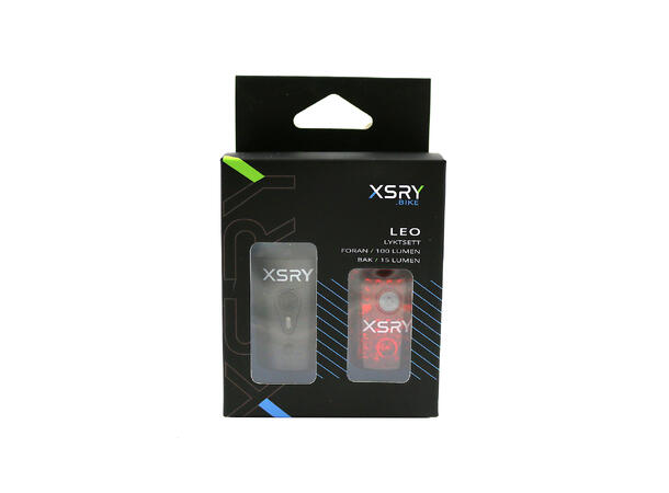 Lykt foran/bak XSRY Leo USB (sett) 