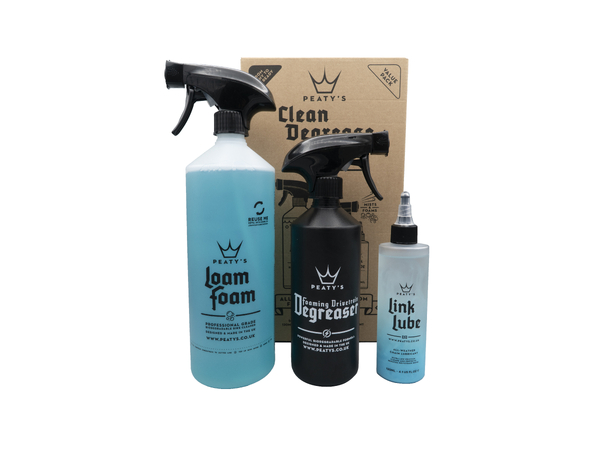 Peaty's Clean Degrease Lube Starter Pack Wash/Degrease/All Weather Lube 