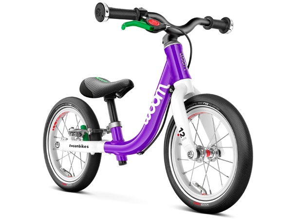 Woom 1 12" balansesykkel Lilla 3,2kg, 1,5-3,5 år, 82-100cm 
