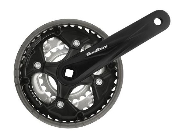 SunRace M500 7/8-Delt Krankarmsett 24-34-42, 175mm, firkant, 68/127 u/lager 