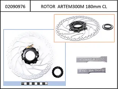 Brake disc Shimano RT-EM300 Ø 180 mm CenterLock w/integrated magnet