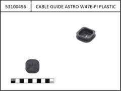 Rubber Plug rectangular f. Interface with Slot for batterycable, black