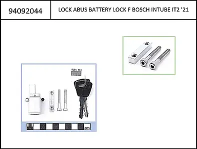 Abus lock cylinder Bosch PowerTube Oval/wide pin