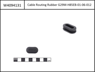 Cable Inlet Rubber black, for eCRP Type1&amp;2