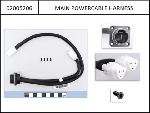 Simplo battery cable 400mm inc. 200mm connector cable