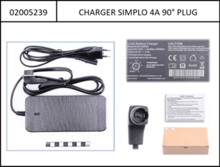 Simplo batterilader 630Wh/720Wh Haibike og Winora med  90&#176; plug