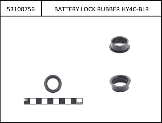 Lock rubber for Intube lock cylinder black, for Yamaha PW-X2 i600Wh 