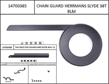 Chain guard Herrmans Slyde 38 black, for Sinus Evolution
