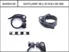 Seat clamp with quick release black, 38,1mm for 34,9mm seatpost