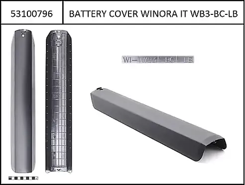 Batterideksel Winora Intube i625Wh Sinus He/Mix sort 
