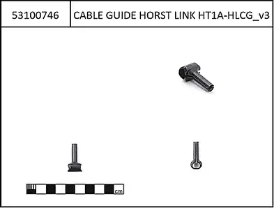 Cable guide for Horstlink screw for full suspension frames, incl. screw