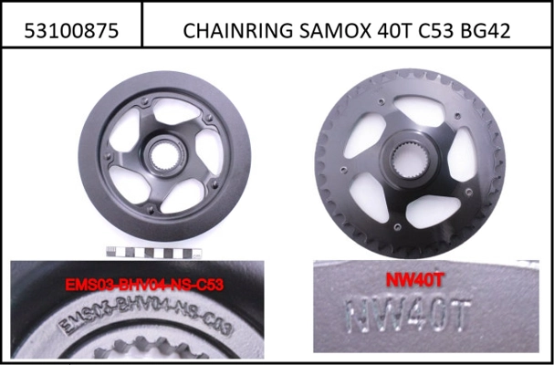 Chainring Samox 40Z C53 BG42 Trekking 9 