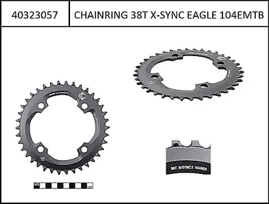 Chainring X-Sync2 38T 104mm Alloy 11/12-speed