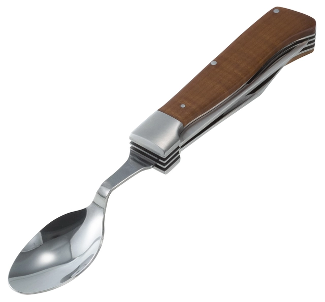 Messermeister Adventure Chef Folding Fork, Knife, Spoon Maple 