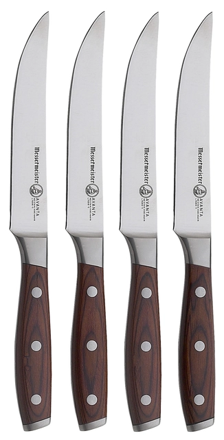 Messermeister Avanta Pakkawood 4-piece Fine Edge Steak Knife Set 