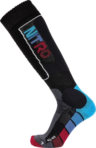 Nitro Mens Cloud 8 Socks Black/Blue/Red