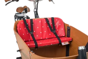 Babboe sittepute rød med prikker City/Mini/Carve