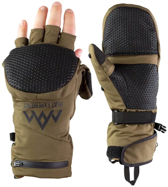 HeatX Heated Hunt Pullover Mittens S Olive Green 