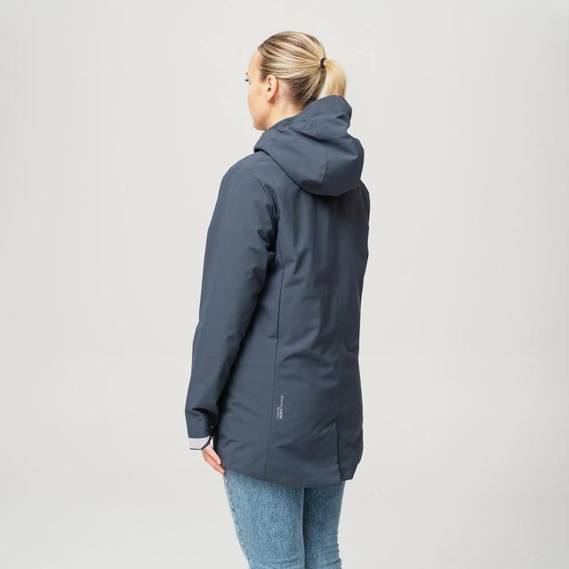 HeatX Heated Oslo Coat Womens L Navy 