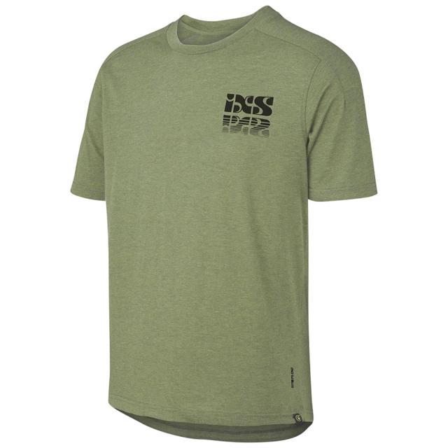 iXS Flow Kids Tech tee Mirror Olive- M 