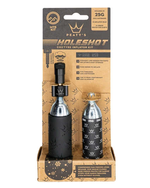 Peaty's Holeshot CO2 Tyre Inflator MTB (25g) - Black 