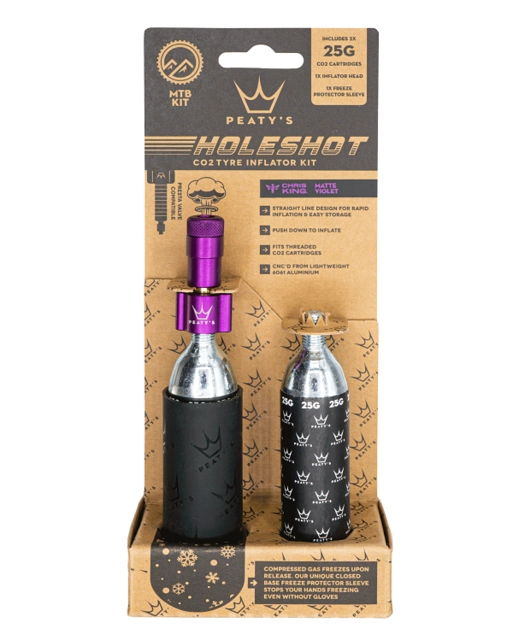 Peaty's Holeshot CO2 Tyre Inflator MTB (25g) - Violet 