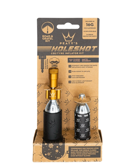 Peaty's Holeshot CO2 Tyre Inflator Road & Gravel (16g) - Bourbon 