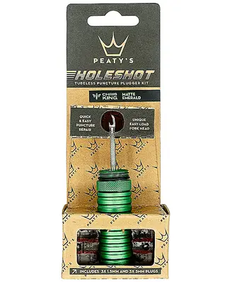 Peaty's Holeshot Tubeless Punc. Plug Kit Emerald 