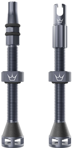 Peaty's Holeshot Fast Flow Valves 60mm Slate - 1 pair