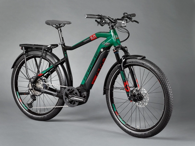 Haibike Sduro Trekking 8.0 He L 27,5", sort/rød/grønn, BCXI i500Wh 
