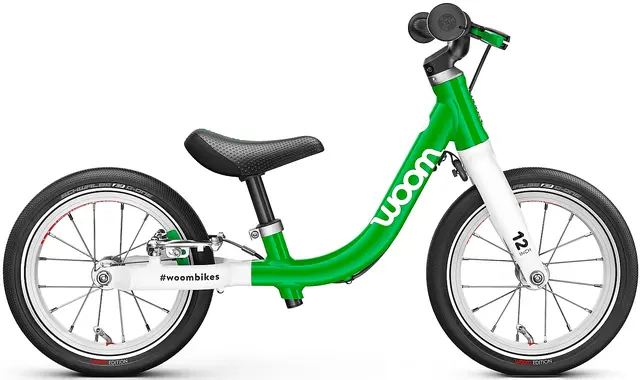 Woom 1 12" balance bike Green 3,2kg, 1,5-3,5 years, 82-100cm 