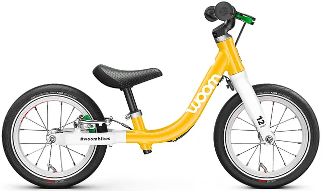 Woom 1 12" balance bike Yellow 3,2kg, 1,5-3,5 years, 82-100cm 