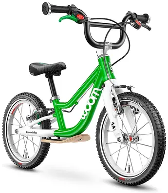 Woom 1+ balance bike Green 4,45kg, 3-4,5 years, 95-110cm 