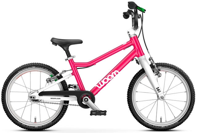 Woom Go 3 Automagic 16" Hot Pink 6,1kg, 4-6 år, 105-120cm 