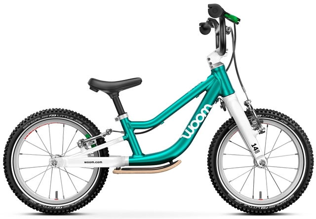 Woom Go 1 Plus 14" Metallic Petrol 4,45kg, 3-4,5 år, 95-110cm 