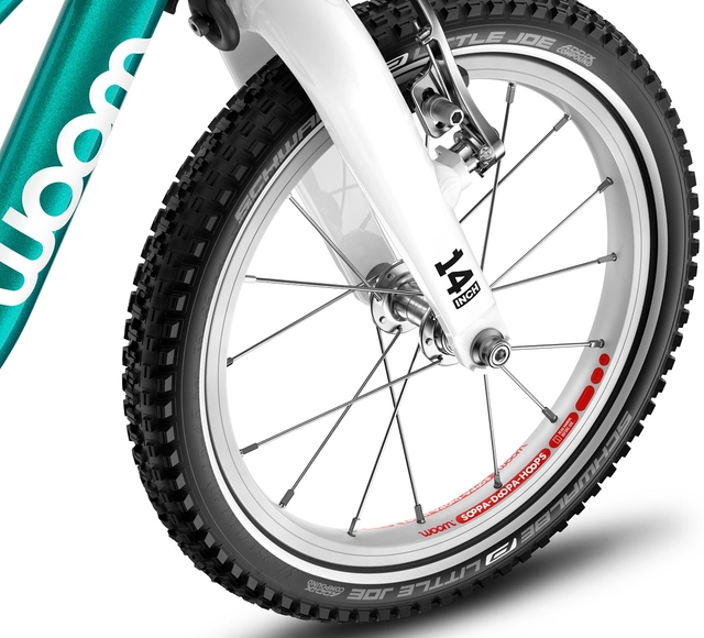 Woom Go 1 Plus 14" Metallic Petrol 4,45kg, 3-4,5 år, 95-110cm 