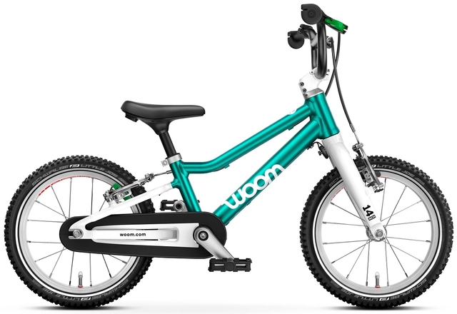 Woom Go 2 14" Metallic Petrol 5,3kg, 3-4,5 år, 95-110cm 