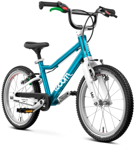 Woom Go 3 16&quot; Metallic Blue 5,7kg, 4-6 &#229;r, 105-120cm