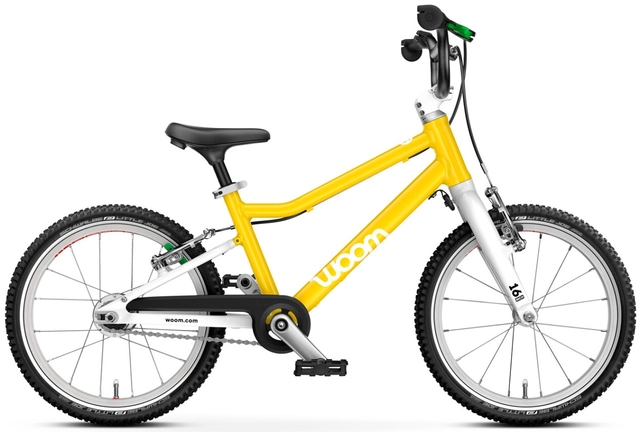 Woom Go 3 Automagic 16" Yellow 6,1kg, 4-6 år, 105-120cm 