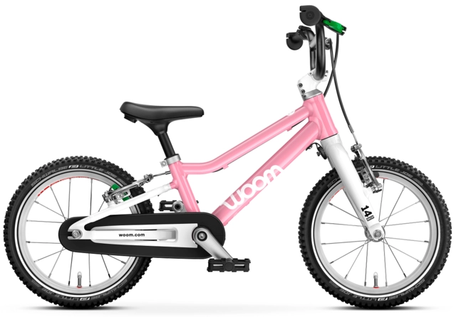 Woom Go 2 14" Powder Pink 5,3kg, 3-4,5 år, 95-110cm 