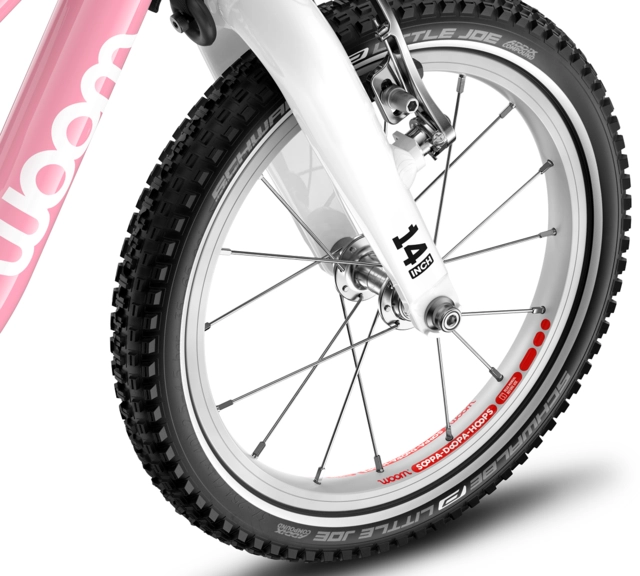 Woom Go 2 14" Powder Pink 5,3kg, 3-4,5 år, 95-110cm 