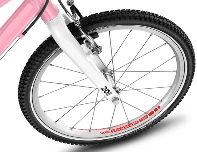 Woom Go 4 20" Powder Pink 7,8kg, 6-8 år, 115-130cm 