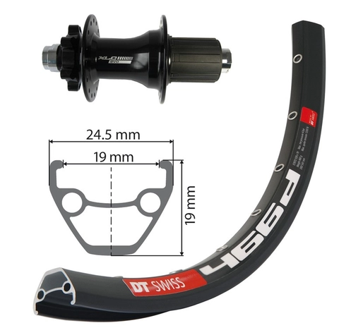 Hjul 29 bak XLC / DT Swiss 12x142mm, 6- bolt, 19mm