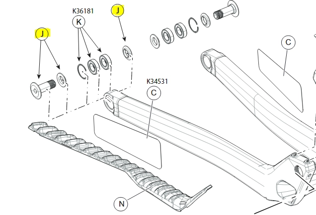 Force Crb 29 Pivot Link/CS hardware Force Crb 2021-> 