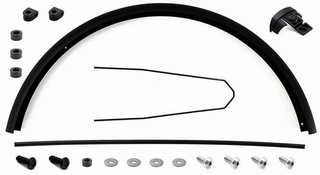 Bakskjerm Haibike 27,5&quot;, 75mm bredde, ink fester