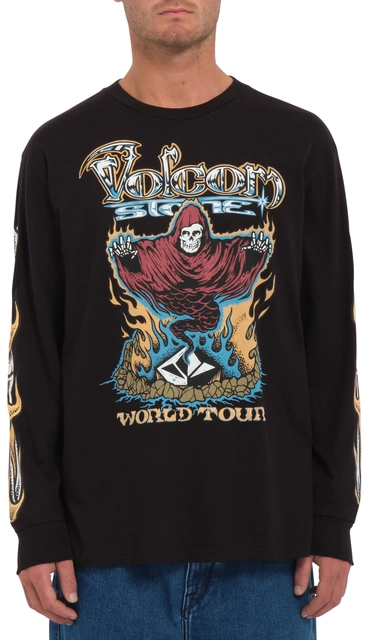 Volcom Stone Ghost LS Tee Black - M 