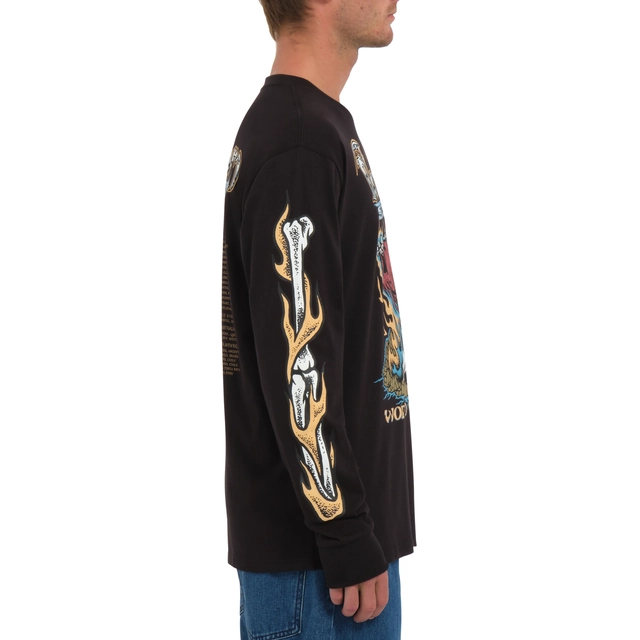 Volcom Stone Ghost LS Tee Black - M 