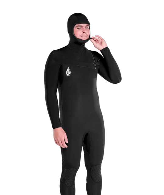 Volcom 5/4/3mm Hood Chestzip Fullsuit Black - L 