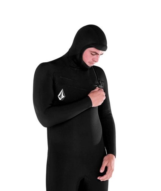 Volcom 5/4/3mm Hood Chestzip Fullsuit Black - MT 